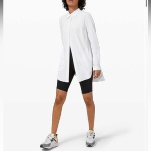 Lululemon In the Moment Shirt White Athleisure Casual Women’s Size 8